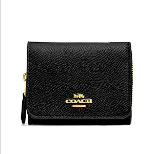 Coach Small Trifold Wallet in Black